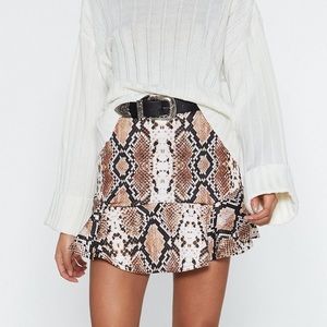 NWT nasty gal snakeprint skirt